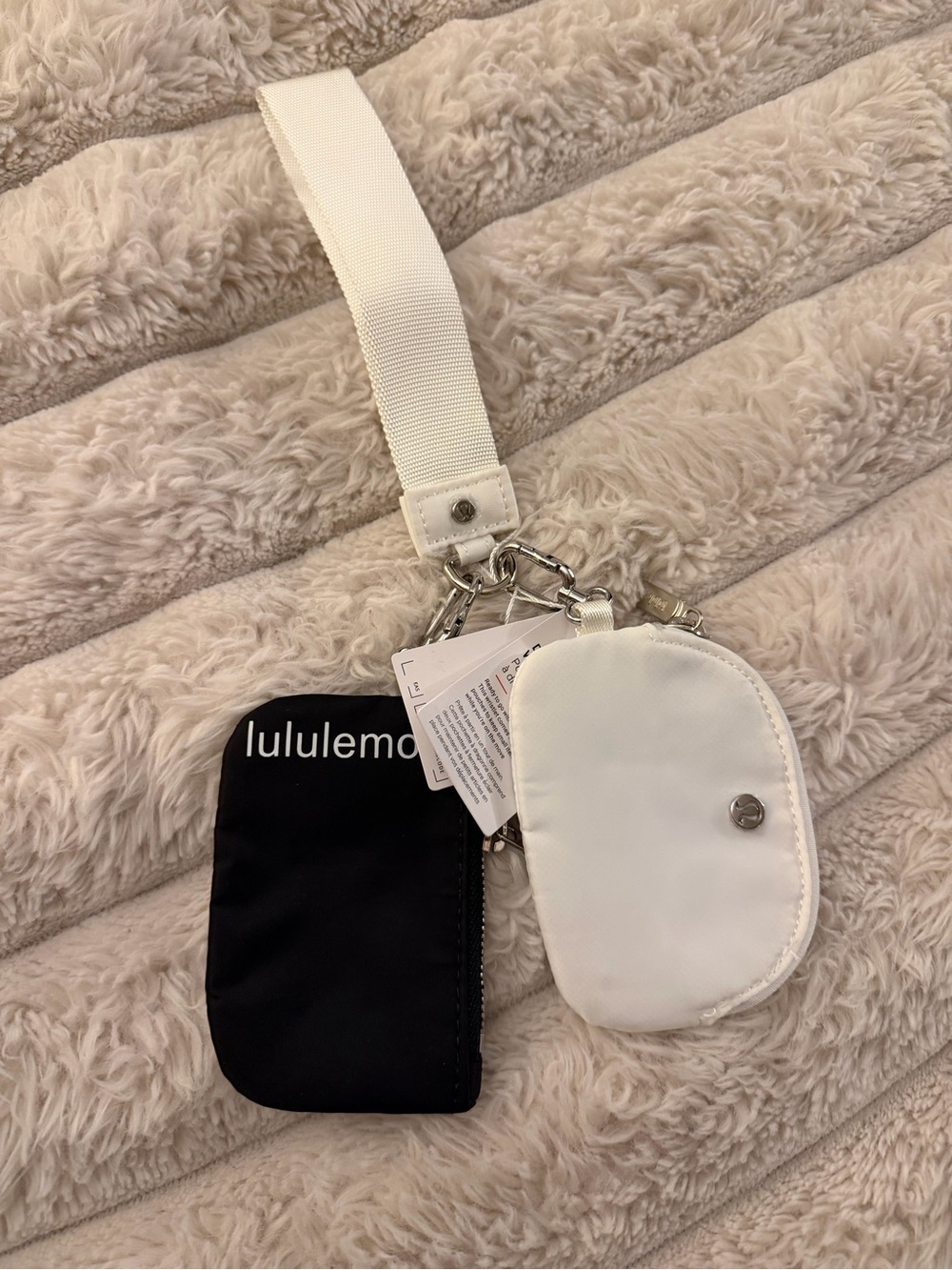 lululemon athletica Black and White Key Pouch Duo with Strap